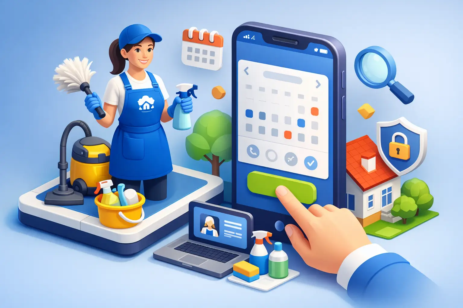 Como agendar faxina residencial online com segurança