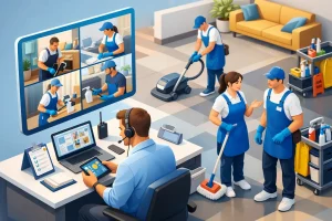 Quem supervisiona equipe de limpeza profissional?