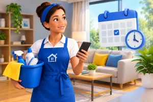 Experiência de limpeza agendada sem imprevistos